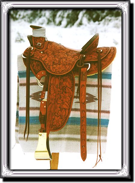 Full Floral Carved Wade Saddle